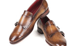 Paul Parkman Men's Double Monkstraps in Olive