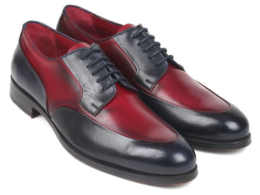 Paul Parkman Men's Derby Shoes in Bordeaux & Navy
