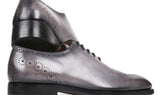 Paul Parkman Goodyear Welted Punched Oxfords in Gray