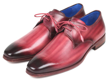 Paul Parkman Hand-Painted Derby Shoes in Pink & Purple
