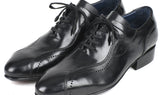 Paul Parkman Men's Handmade Lace-Up Casual Shoes in Black