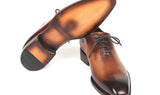 Paul Parkman Men's Wholecut Leather Oxfords in Brown