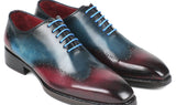 Paul Parkman Goodyear Welted Wingtip Oxfords in Blue & Purple