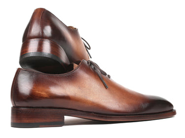 Paul Parkman Men's Wholecut Leather Oxfords in Brown