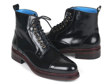 Paul Parkman Polished Leather Boots in Black