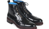 Paul Parkman Polished Leather Boots in Black