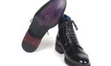 Paul Parkman Polished Leather Boots in Black