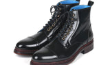 Paul Parkman Polished Leather Boots in Black