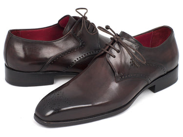 Paul Parkman Men's Medallion Toe Derby Shoes in Brown