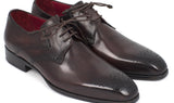 Paul Parkman Men's Medallion Toe Derby Shoes in Brown