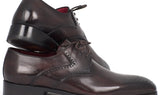 Paul Parkman Men's Medallion Toe Derby Shoes in Brown
