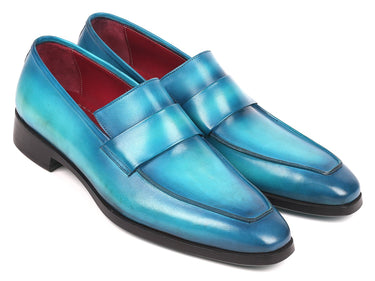 Paul Parkman Men's Loafers in Turquoise in Turquoise