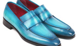 Paul Parkman Men's Loafers in Turquoise in Turquoise