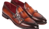 Paul Parkman Men's Double Monkstrap Shoes in Brown