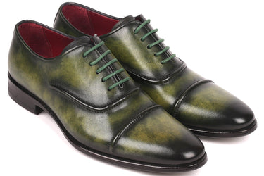 Paul Parkman Men's Cap-Toe Oxfords in Green