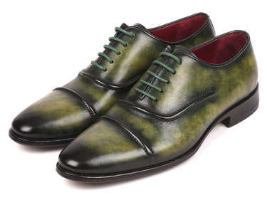 Paul Parkman Men's Cap-Toe Oxfords in Green