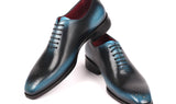 Paul Parkman Men's Wholecut Oxfords in Black & Blue