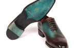 Paul Parkman Goodyear Welted Wingtip Oxfords in Brown & Turquoise