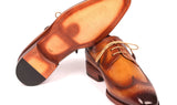 Paul Parkman Goodyear Welted Wingtip Derby Shoes in Camel