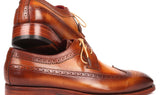 Paul Parkman Goodyear Welted Wingtip Derby Shoes in Camel