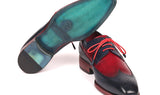 Paul Parkman Goodyear Welted Wingtip Derby Shoes in Navy & Bordeaux