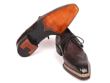 Paul Parkman Norwegian Welted Wingtip Derby Shoes in Bronze