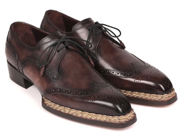 Paul Parkman Norwegian Welted Wingtip Derby Shoes in Bronze