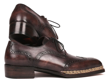 Paul Parkman Norwegian Welted Wingtip Derby Shoes in Bronze