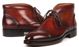 Paul Parkman Men's Cap Toe Chukka Boots in Brown