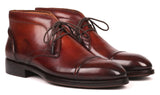 Paul Parkman Men's Cap Toe Chukka Boots in Brown