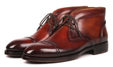 Paul Parkman Men's Cap Toe Chukka Boots in Brown