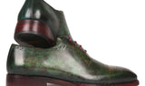 Paul Parkman Men's Goodyear Welted Oxfords in Green Marble Patina