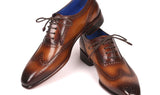 Paul Parkman Men's Handmade Wingtip Oxfords in Brown