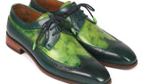 Paul Parkman Men's Wingtip Derby Shoes in Green Dual Tone