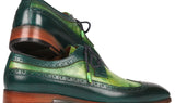 Paul Parkman Men's Wingtip Derby Shoes in Green Dual Tone