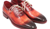 Paul Parkman Men's Hand-Painted Medallion Toe Oxfords in Reddish Camel