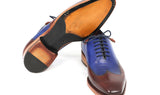 Paul Parkman Men's Goodyear Welted Wingtip Oxfords in Blue & Brown