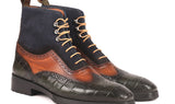 Paul Parkman Men's Wingtip Rubber Sole Boots in Three Tones
