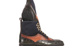 Paul Parkman Men's Wingtip Rubber Sole Boots in Three Tones