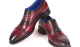 Paul Parkman Goodyear Welted Cap Toe Oxford Shoes in Bordeaux Burnished
