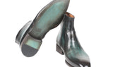 Paul Parkman Men's Side Zipper Boots in Turquoise Burnished