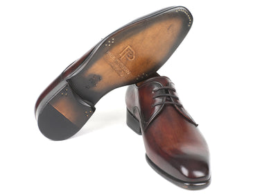 Paul Parkman Men's Leather Derby Shoes in Antique Brown