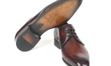 Paul Parkman Men's Leather Derby Shoes in Antique Brown