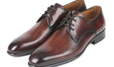Paul Parkman Men's Leather Derby Shoes in Antique Brown