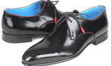 Paul Parkman Men's Medallion Toe Derby Shoes in Black