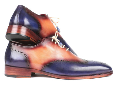 Paul Parkman Men's Wingtip Oxfords in Blue & Camel