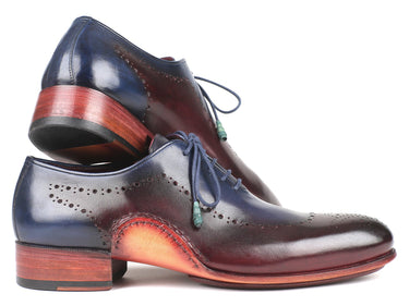 Paul Parkman Men's Opanka Construction Oxfords in Blue & Bordeaux