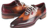 Paul Parkman Men's Wingtip Oxfords in Bordeaux & Camel