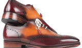 Paul Parkman Men's Wingtip Oxfords in Bordeaux & Camel