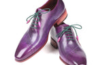 Paul Parkman Men's Opanka Construction Hand-Painted Oxfords in Purple